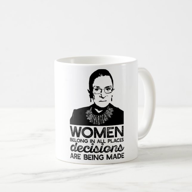 Ruth Bader Ginsburg Coffee Mug (Front Right)