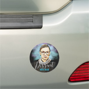 Ruth Bader Ginsburg Dissent Vote Blue 2020 Car Magnet