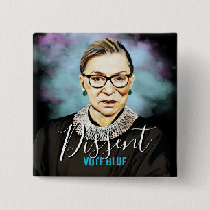 Ruth Bader Ginsburg - Dissent Vote Blue Button