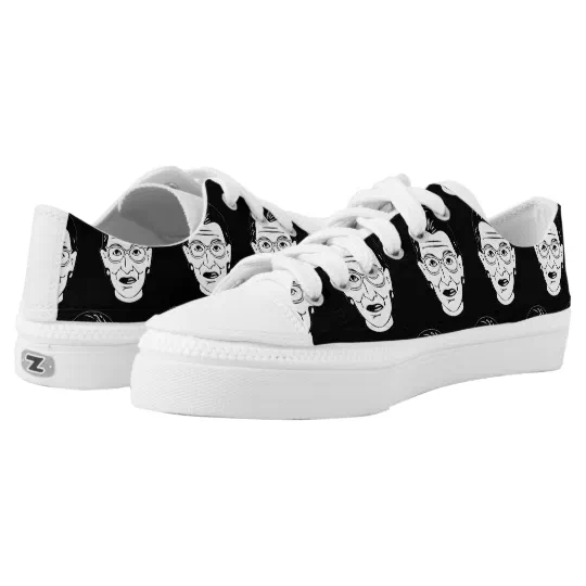 Ruth Bader Ginsburg Face Feminist Notorious Rbg Low Top Sneakers Zazzle Com