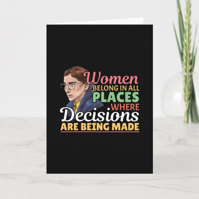 Ruth Bader Ginsburg Feminist Lawyer Judge Card (Front)