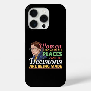 Ruth Bader Ginsburg Feminist Lawyer Judge iPhone 15 Pro Case