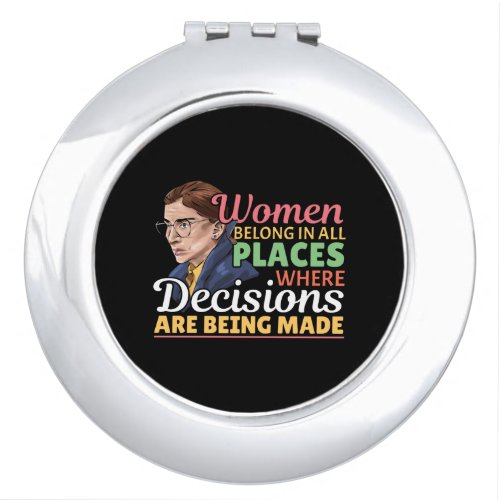 Ruth Bader Ginsburg Feminist Lawyer Judge Compact Mirror