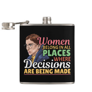 Ruth Bader Ginsburg Feminist Lawyer Judge Flask
