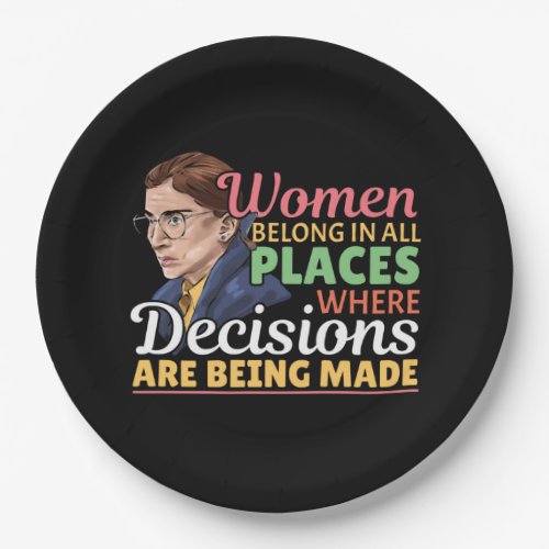 Ruth Bader Ginsburg Feminist Lawyer Judge Paper Plates