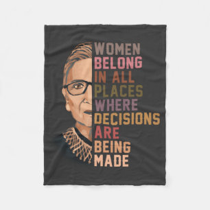 Ruth Bader Ginsburg Fleece Blanket