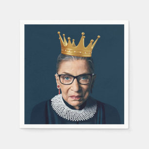 Ruth Bader Ginsburg Gold Crown Napkins