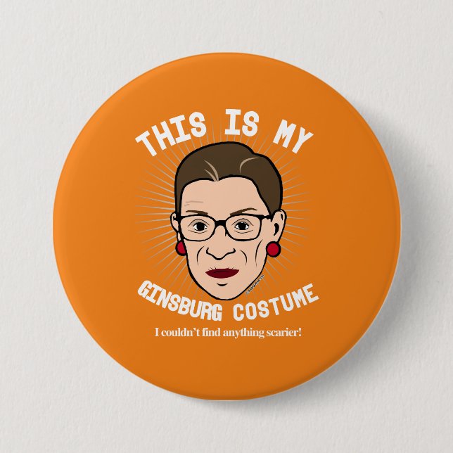 Ruth Bader Ginsburg Halloween Costume - I couldn't Pinback Button (Front)