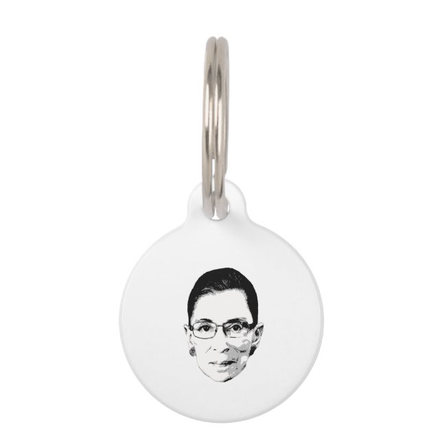 Ruth Bader Ginsburg Head Pet Name Tag (Front)
