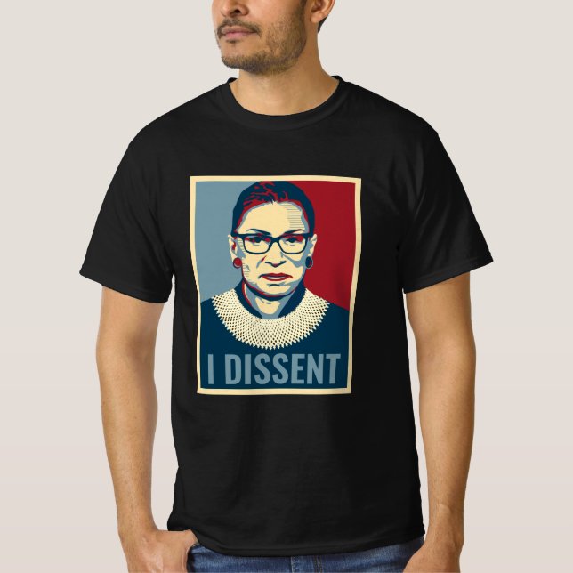 Ruth Bader Ginsburg I Dissent Pop-Art Man's T-Shirt (Front)