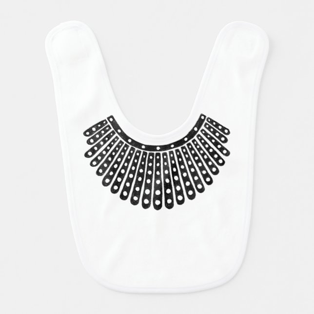 Ruth Bader Ginsburg I Dissent RBG Collar Baby Baby Bib (Front)