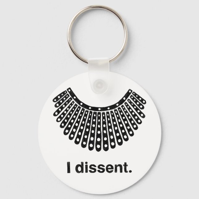 Ruth Bader Ginsburg I Dissent RBG Collar Keychain (Front)