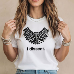 Ruth Bader Ginsburg I Dissent RBG Collar T-Shirt