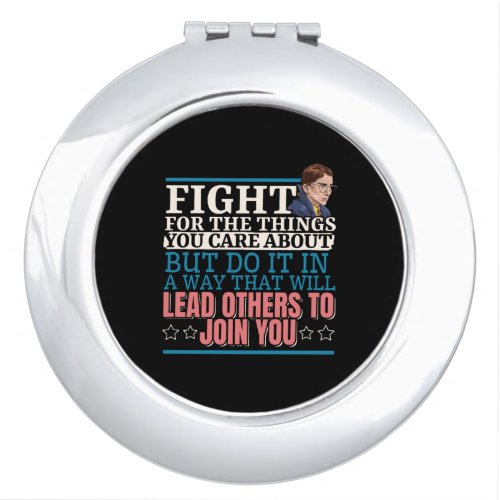 Ruth Bader Ginsburg Lead Others to Join You Compact Mirror