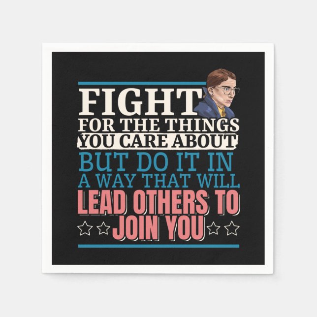Ruth Bader Ginsburg Lead Others to Join You Napkins (Front)