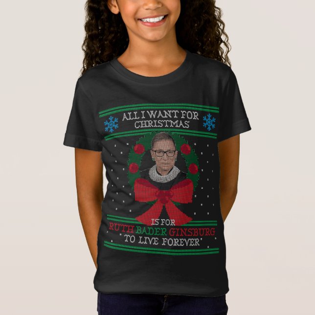 Ruth Bader Ginsburg Live Forever Christmas Sweater (Front)