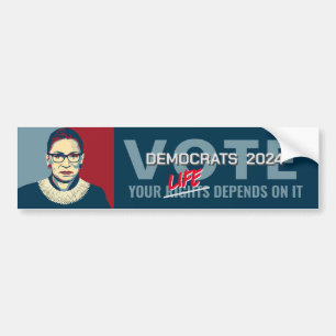 Ruth Bader Ginsburg Modern Pop-Art Vote Bumper Sticker