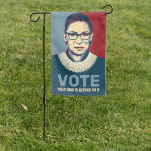 Ruth Bader Ginsburg Modern Pop-Art Vote Garden Flag