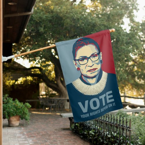 Ruth Bader Ginsburg Modern Pop_Art Vote House Flag