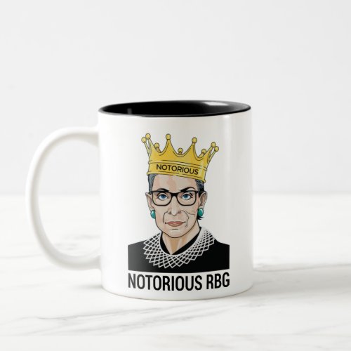 Ruth Bader Ginsburg Mug Rbg Mug Notorious RBG Two_Tone Coffee Mug