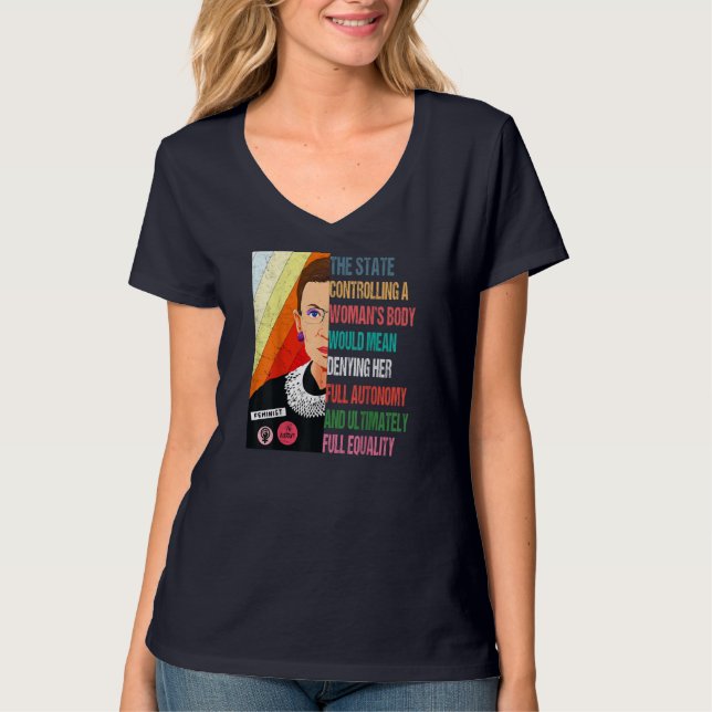 Ruth Bader Ginsburg My Body My Choice Pro Choice P T-Shirt (Front)
