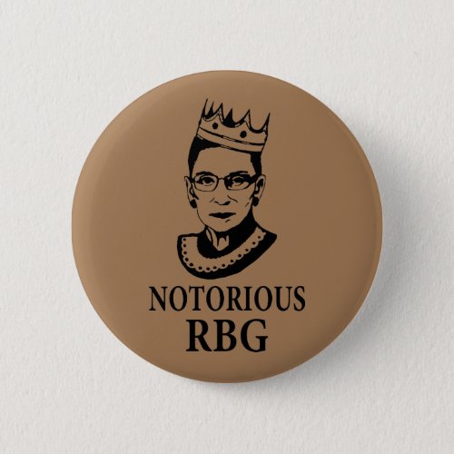 Ruth Bader Ginsburg _ Notorious RBG BLACK Button