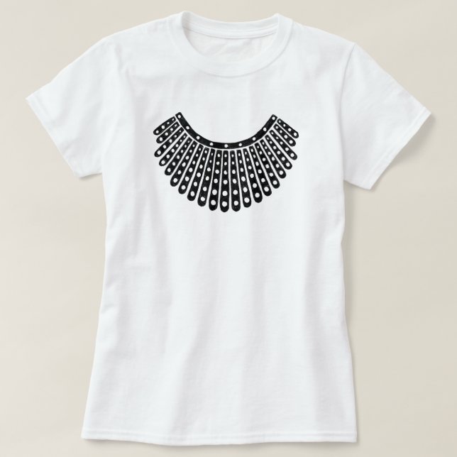 Ruth Bader Ginsburg Notorious RBG Collar T-Shirt (Design Front)