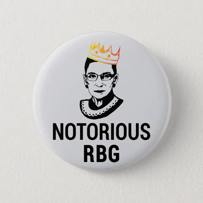 Buy 2 Get 1 Free RBG Ruth Bader Ginsburg 1" Button Pin
