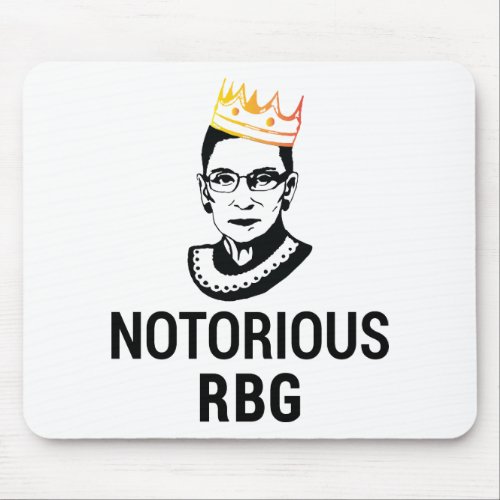 Ruth Bader Ginsburg Notorious RBG Gold Crown Mouse Pad