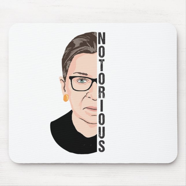 Ruth Bader Ginsburg, Notorious RBG, Notorious Mouse Pad (Front)