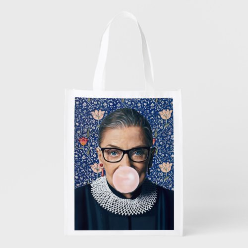 Ruth Bader Ginsburg Pink bubblegum Medway Tapestry Grocery Bag