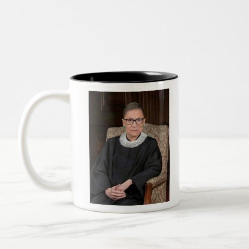 Ruth Bader Ginsburg Portrait Two_Tone Coffee Mug