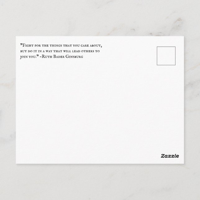 Ruth Bader Ginsburg Postcard (Back)