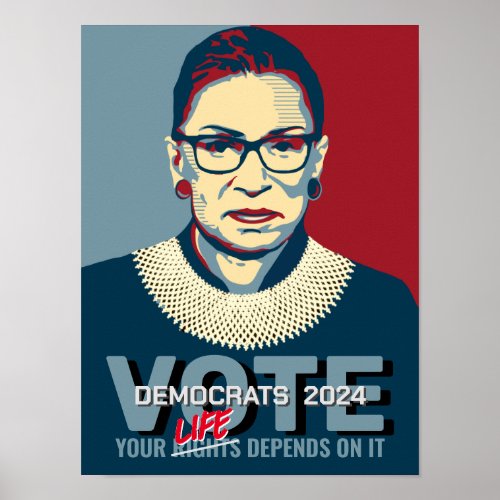 Ruth Bader Ginsburg Pro_Choice Vote 2024 Poster