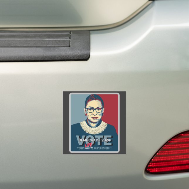Ruth Bader Ginsburg Pro-Choice Vote 2024 Womens Car Magnet (In Situ)