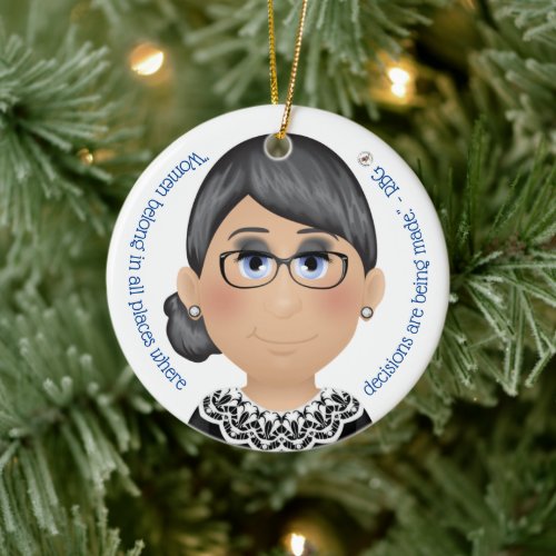 Ruth Bader Ginsburg quote 2 Ceramic Ornament