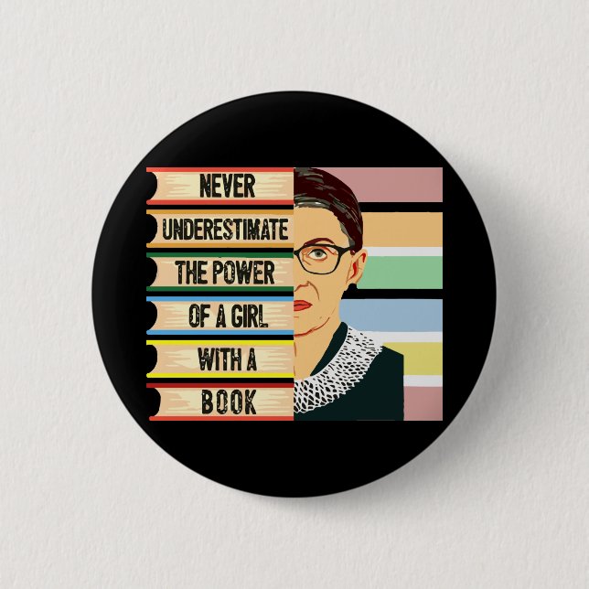Ruth Bader Ginsburg Quote Button (Front)