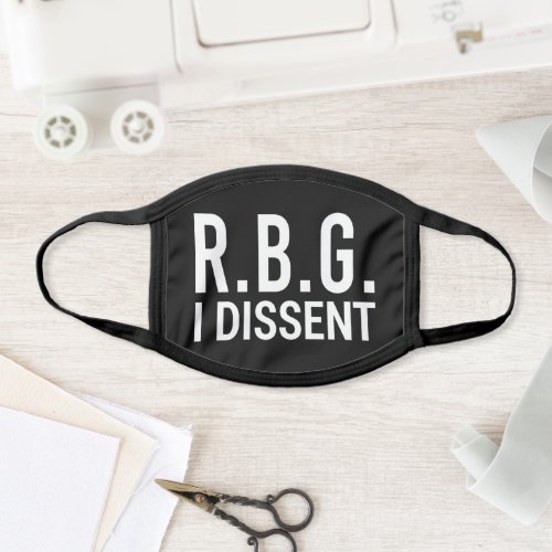Ruth Bader Ginsburg Quote RBG I Dissent Face Mask