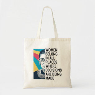 Ruth Bader Ginsburg Quote, SCOTUS, Notorious RBG Tote Bag