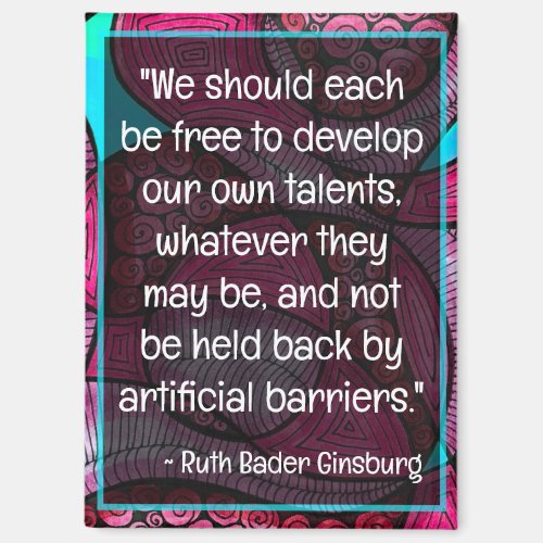 Ruth Bader Ginsburg Qutoes RBG Wisdom Micro Doodle Magnet