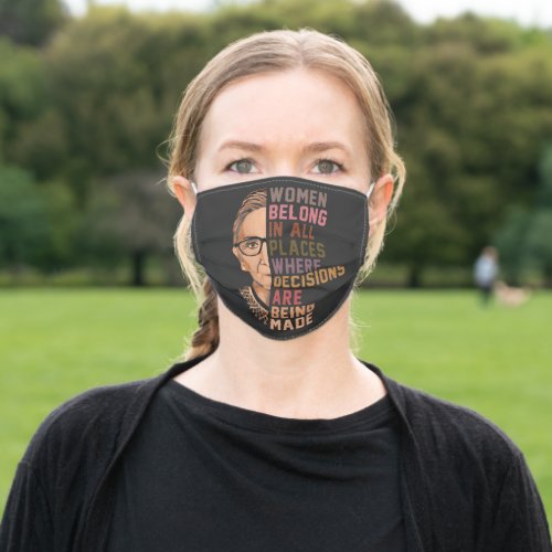 Ruth Bader Ginsburg RBG Adult Cloth Face Mask
