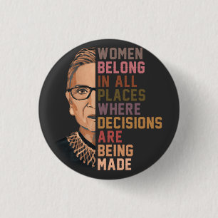 Ruth Bader Ginsburg RBG Button