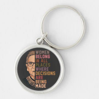 Ruth Bader Ginsburg RBG Keychain