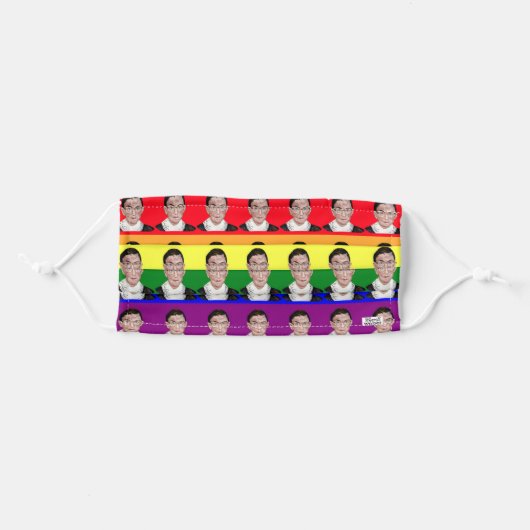 RUTH BADER GINSBURG RBG LGBTQ GAY PRIDE ADULT CLOTH FACE MASK (Front, Folded)