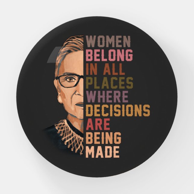 Ruth Bader Ginsburg RBG Paperweight (Front)