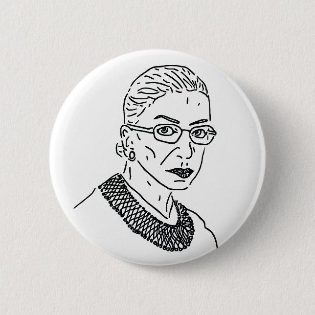 Ruth Bader Ginsburg RBG Pin (Front)