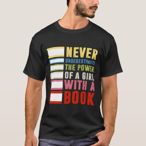 Ruth Bader Ginsburg RBG Quote Girl With Book Women T_Shirt