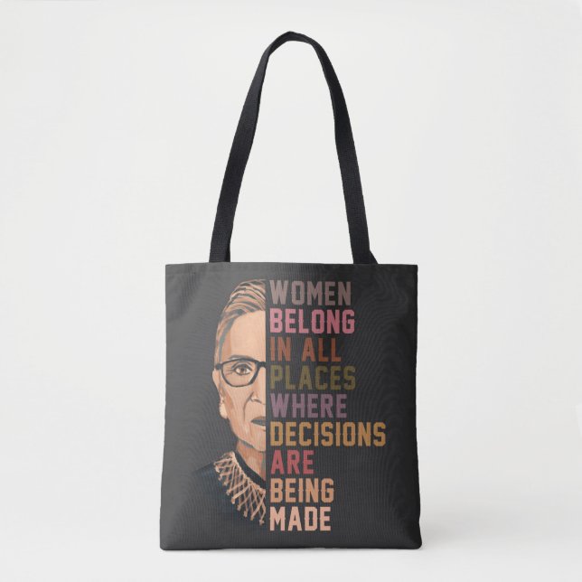 Ruth Bader Ginsburg RBG Tote Bag (Front)