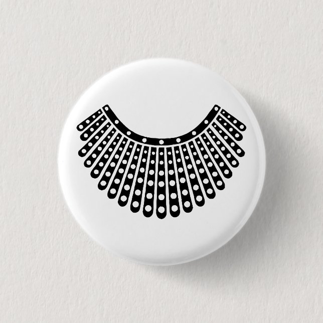 Ruth Bader Ginsburg, RBG Womens, RBG collar Button (Front)