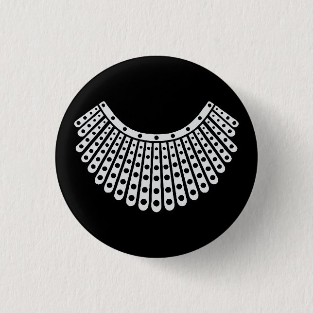 Ruth Bader Ginsburg, RBG Womens, RBG collar Button (Front)